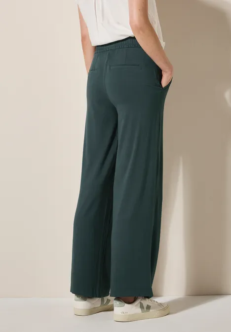 Wide Leg Jersey-Hose slate khaki