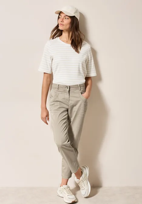 Hose im Casual Fit jute beige
