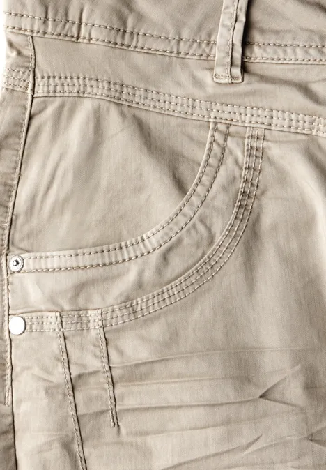 Hose im Casual Fit jute beige