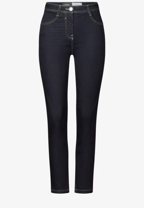 Straight Leg Jeans rinsed wash