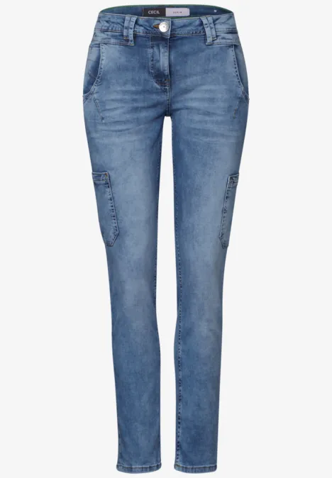 Jeans avec poches cargo authentic used wash