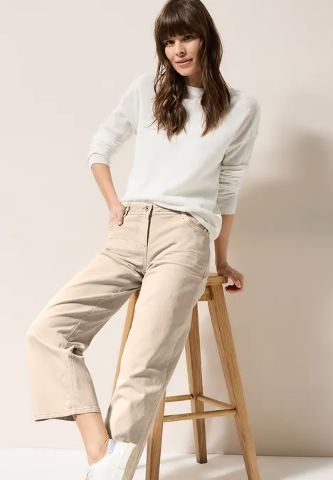 Wide Leg Jeans jute beige