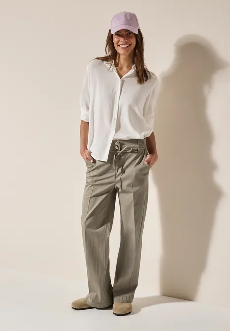 Wide Leg Hose smoky taupe