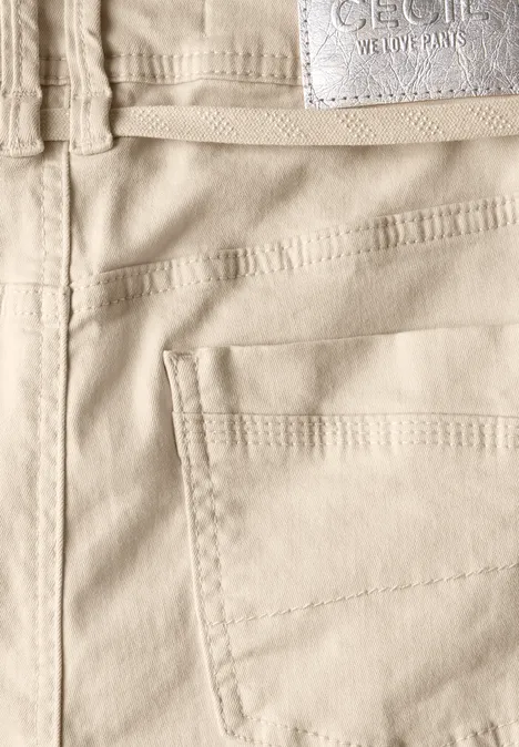 Hose im Casual Fit pearl beige