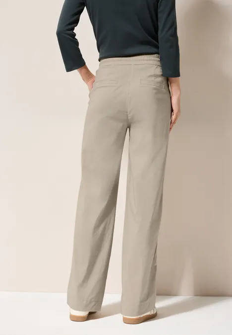 Wide Leg Hose jute beige
