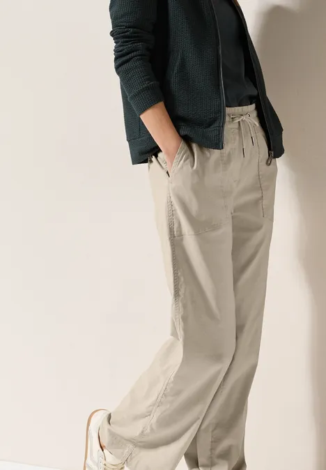 Wide Leg Hose jute beige