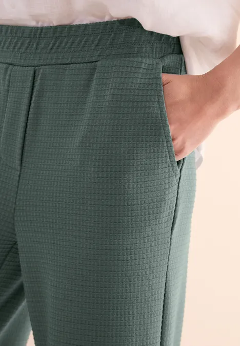 Wide Leg Strukturhose balmy khaki