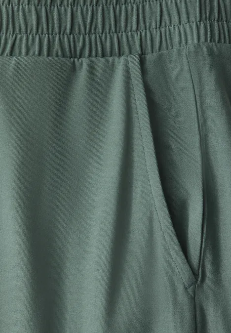 Wide Leg Jersey-Hose balmy khaki