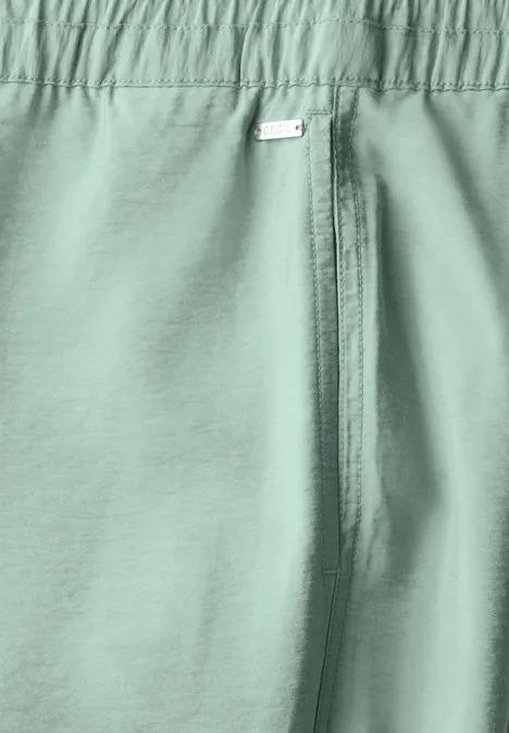 Wide Leg Strukturhose matcha green