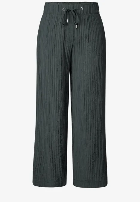 Wide Leg Strukturhose slate khaki