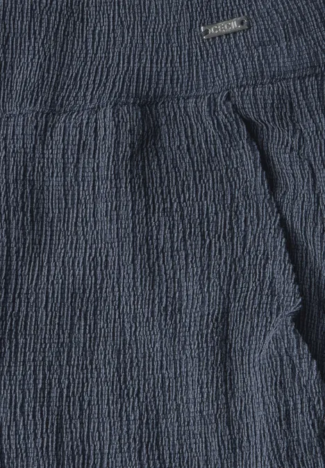 Wide Leg Strukturhose rain blue