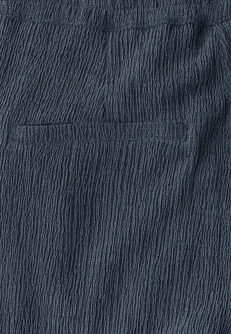 Wide Leg Strukturhose rain blue