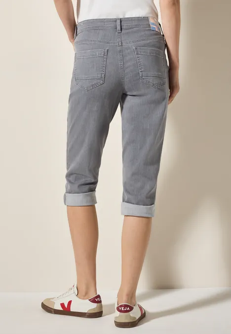3/4 Jeans mid grey random wash