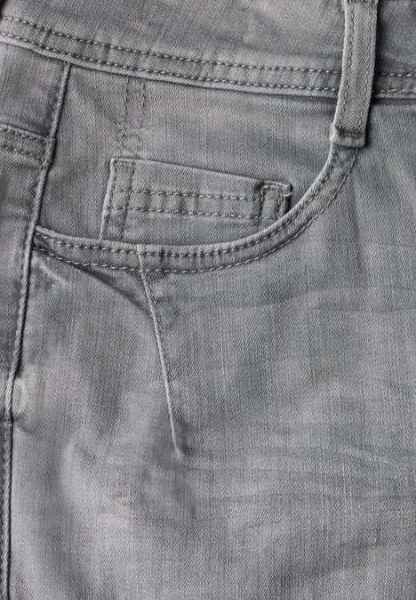 3/4 Jeans mid grey random wash