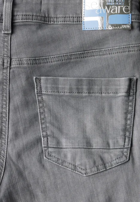 3/4 Jeans mid grey random wash
