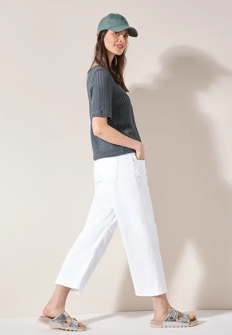 Wide Leg Jeans White