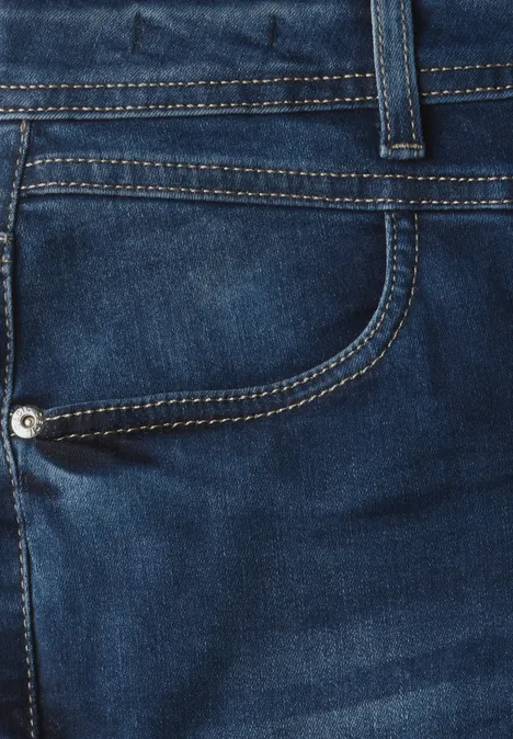 Jeansshorts mid blue wash