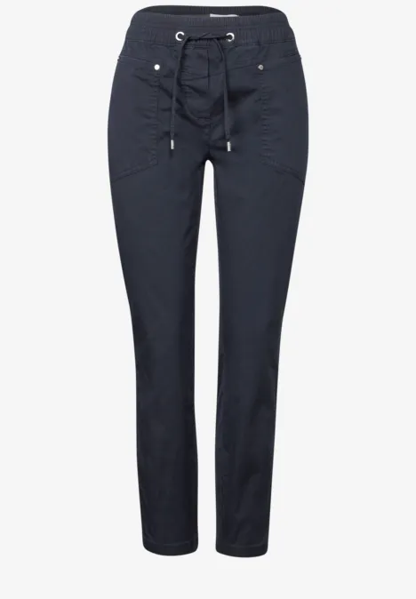 Hose im Washed-Look universal blue