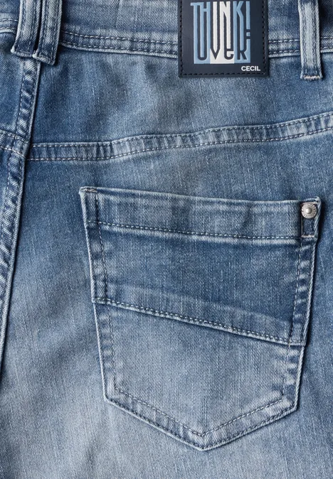Flared Leg Jeans light blue washed
