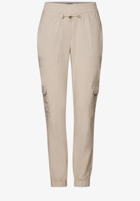 Leichte Cargo Hose boulder beige