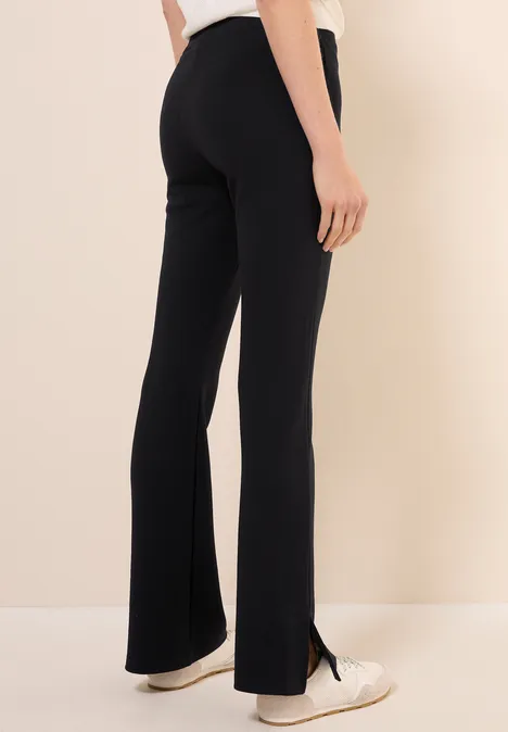 Bootcut Leggings mit Schlitz Black