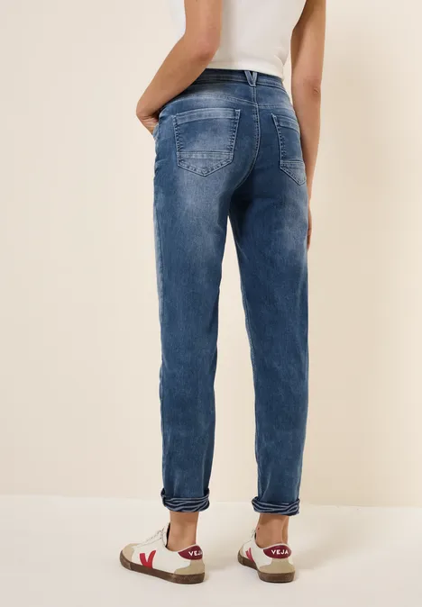 7/8-Jeans mit Turn-Up Detail authentic used wash