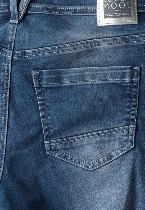 7/8-Jeans mit Turn-Up Detail authentic used wash