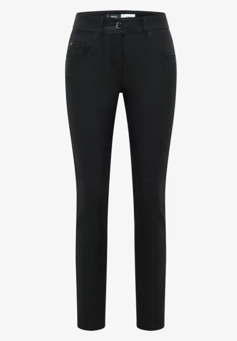 Hose im Leder-Look Black