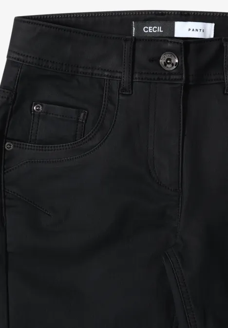 Hose im Leder-Look Black