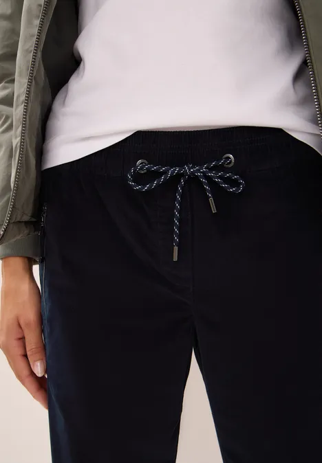 Cordhose im Casual Fit dark blue corduroy
