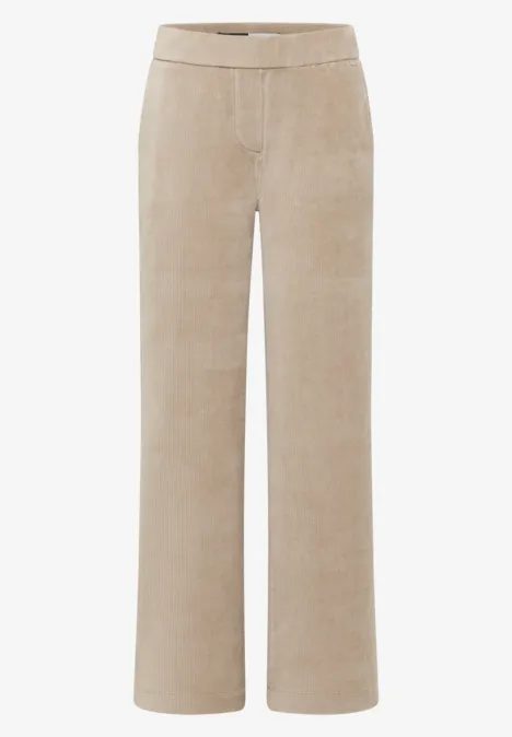 Wide Leg Cordhose silvery beige