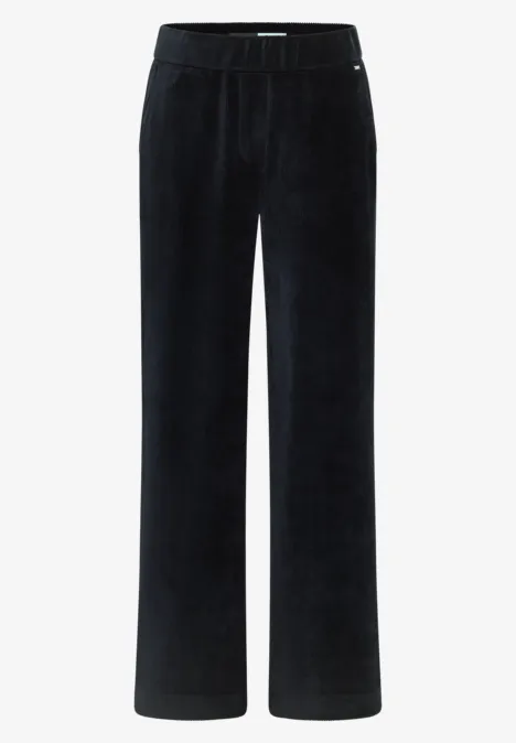 Wide Leg Cordhose dark blue corduroy