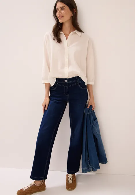 Wide Legs Jeans Dark blue wash