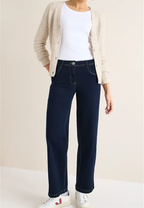 Wide Leg Rinsed Jeans rinsed wash
