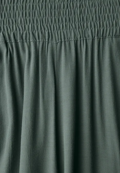 Wide Leg Crepe Hose dark balmy khaki
