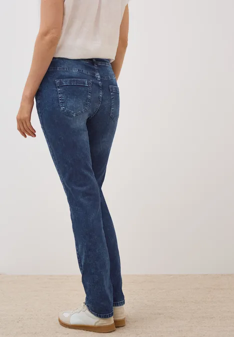 Straight Leg Jeans mid blue wash