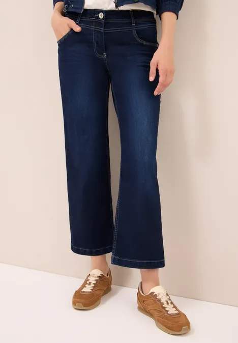 Wide Leg Jeans Dark blue wash