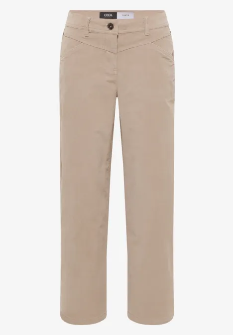 Wide Leg Cordhose silvery beige