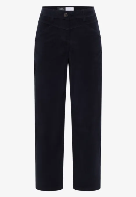 Wide Legs pantalon en velours côtelé dark blue corduroy