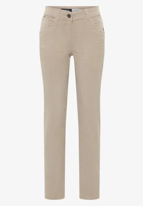 Slim Fit Cordhose silvery beige