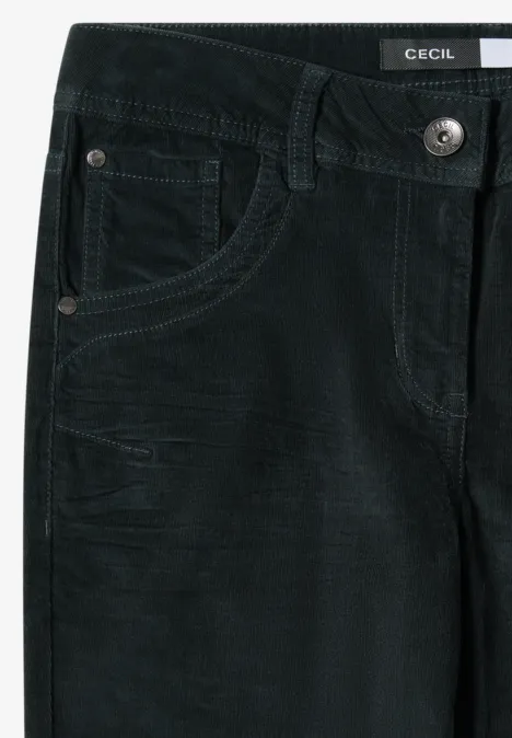 Slim Fit Cordhose dark emerald green