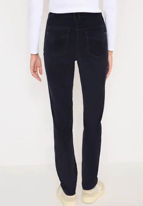 Slim Fit Cordhose dark blue corduroy
