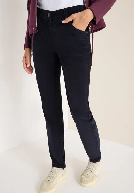Slim Fit Cordhose dark blue corduroy