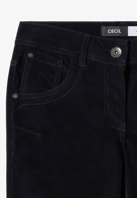 Slim Fit Cordhose dark blue corduroy