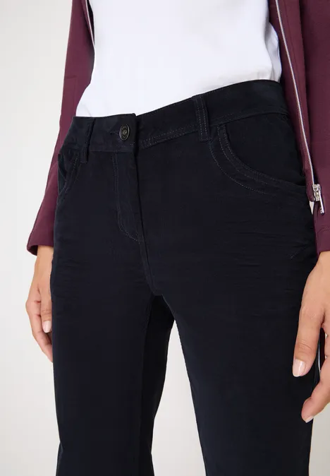 Slim Fit Cordhose dark blue corduroy