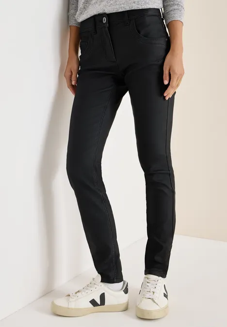 Hose im Leder-Look Black