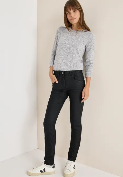 Hose im Leder-Look Black