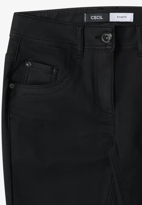 Hose im Leder-Look Black