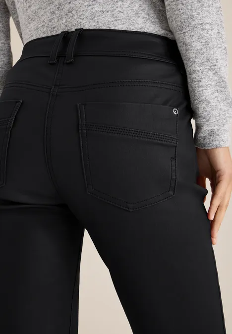 Hose im Leder-Look Black