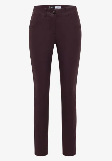 Hose im Leder-Look eggplant red